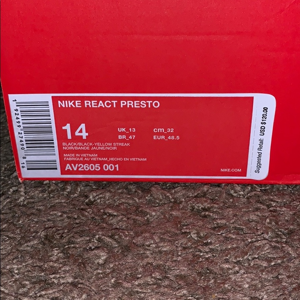 💦 Nike React Presto 💦 Sz 14 - Picture 2 of 5